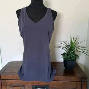 NWT  Tuff Veda Active Tank Grey Large Workout Top with Built In Bra